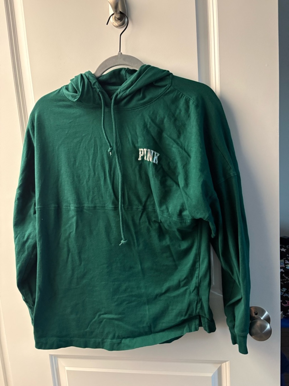 PINK Victoria's Secret Men's Dark Green Hooded Pullover
